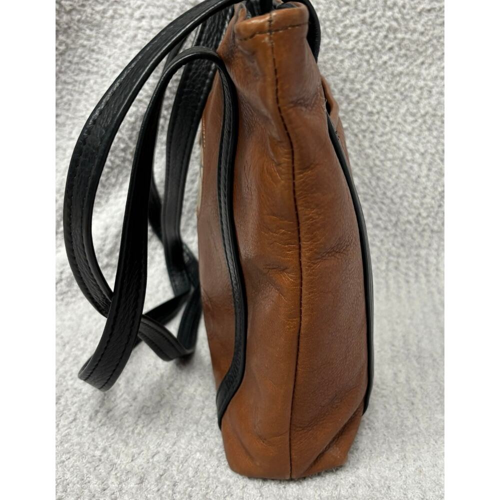 Pam Bronk Brown Leather Tote Shoulder Bag Purse #70773 - Picture 4 of 9